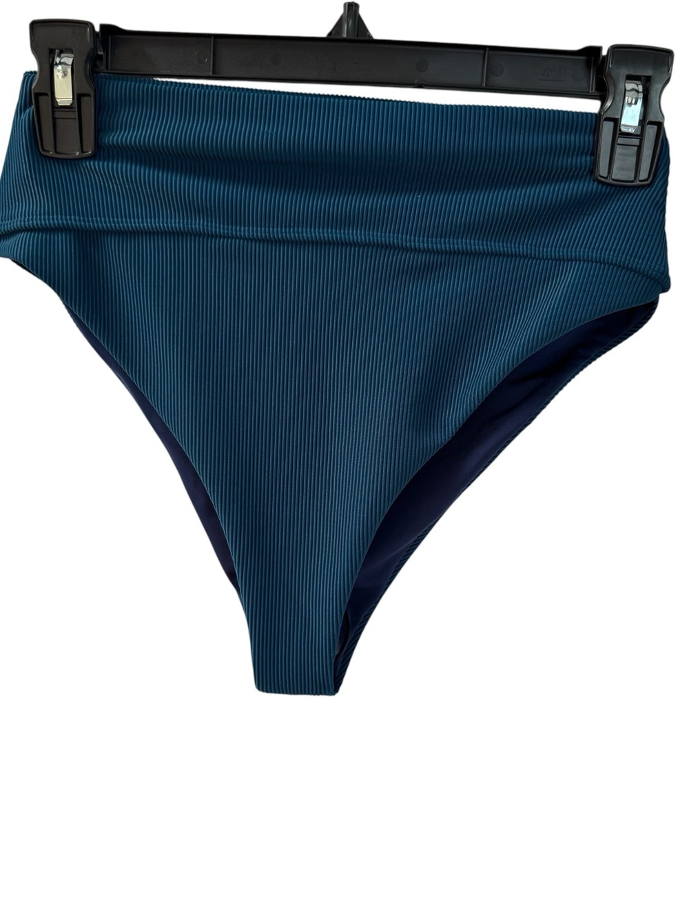 Beach Riot Dallas Tie Front Bikini Set Hague Blue Ribbed - Picture 4 of 11